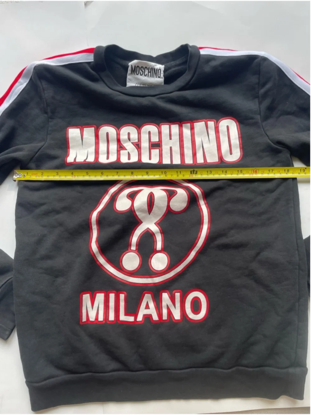 Moschino Milano Black Logo Crewneck Sweater unisex small
